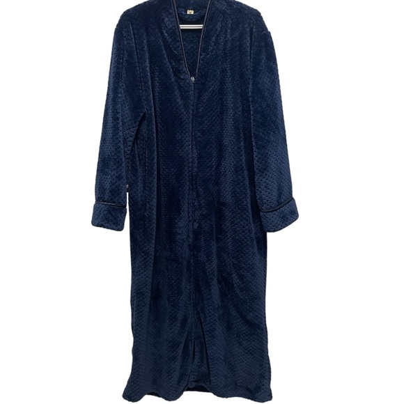 Navy blue bathrobe - Picture 5 of 5
